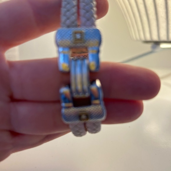 JUDITH RIPKA Diamond leather bracelet. - Picture 6 of 11